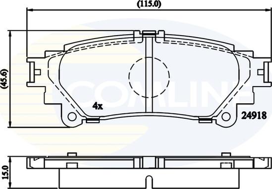 Comline CBP06078 - Комплект спирачно феродо, дискови спирачки vvparts.bg