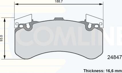 Comline CBP06109 - Комплект спирачно феродо, дискови спирачки vvparts.bg