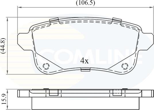 Comline CBP06124 - Комплект спирачно феродо, дискови спирачки vvparts.bg