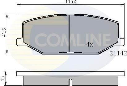 Comline CBP0195 - Комплект спирачно феродо, дискови спирачки vvparts.bg