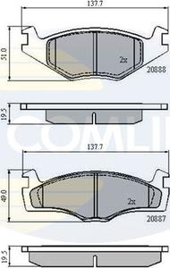 Comline CBP0149 - Комплект спирачно феродо, дискови спирачки vvparts.bg