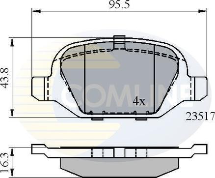 Comline CBP01559 - Комплект спирачно феродо, дискови спирачки vvparts.bg