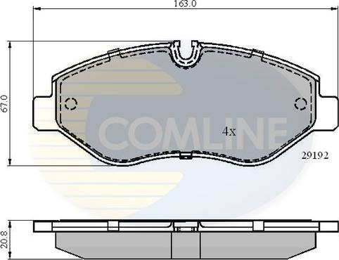 Comline CBP01555 - Комплект спирачно феродо, дискови спирачки vvparts.bg