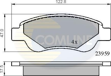 Comline CBP01552 - Комплект спирачно феродо, дискови спирачки vvparts.bg