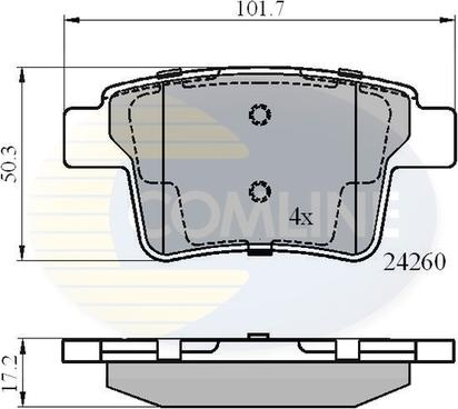 Comline CBP01557 - Комплект спирачно феродо, дискови спирачки vvparts.bg
