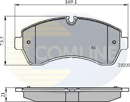 Comline CBP01569 - Комплект спирачно феродо, дискови спирачки vvparts.bg