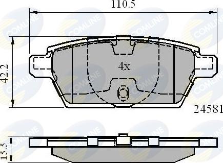 Comline CBP01514 - Комплект спирачно феродо, дискови спирачки vvparts.bg