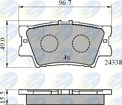 Comline CBP01581 - Комплект спирачно феродо, дискови спирачки vvparts.bg