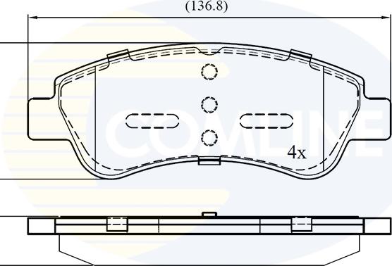 Comline CBP01525 - Комплект спирачно феродо, дискови спирачки vvparts.bg