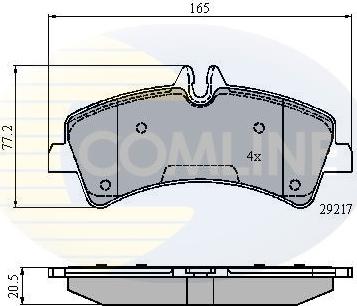 Comline CBP01575 - Комплект спирачно феродо, дискови спирачки vvparts.bg
