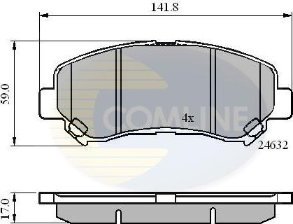 Comline CBP01577 - Комплект спирачно феродо, дискови спирачки vvparts.bg