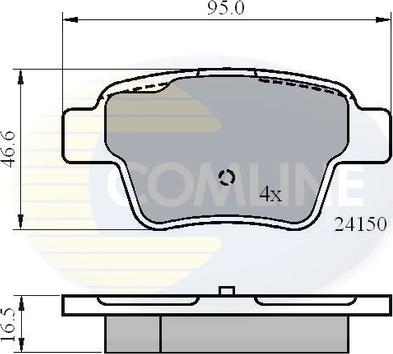 Comline CBP01658 - Комплект спирачно феродо, дискови спирачки vvparts.bg