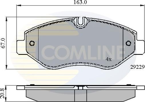 Comline CBP01616 - Комплект спирачно феродо, дискови спирачки vvparts.bg