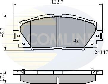 Comline CBP01612 - Комплект спирачно феродо, дискови спирачки vvparts.bg