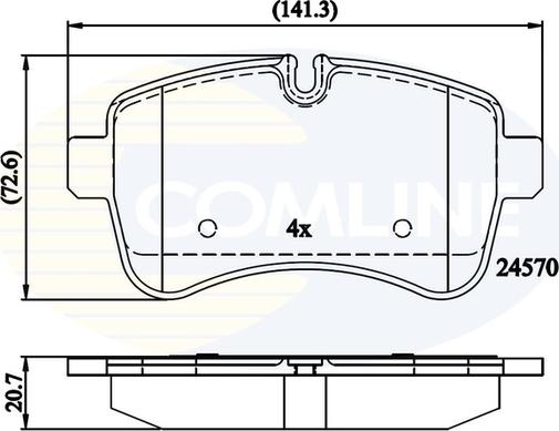 Comline CBP01617 - Комплект спирачно феродо, дискови спирачки vvparts.bg