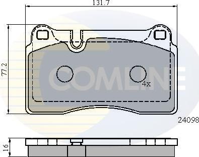 Comline CBP01626 - Комплект спирачно феродо, дискови спирачки vvparts.bg