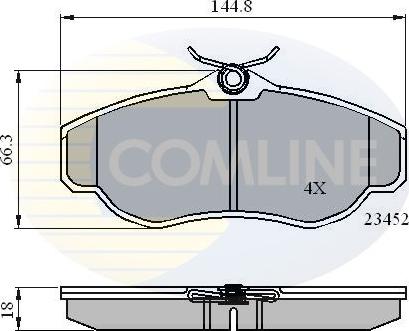 Comline CBP0162 - Комплект спирачно феродо, дискови спирачки vvparts.bg