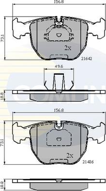 Comline CBP01096 - Комплект спирачно феродо, дискови спирачки vvparts.bg