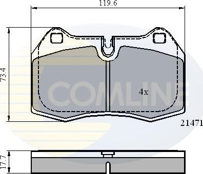 Comline CBP01097 - Комплект спирачно феродо, дискови спирачки vvparts.bg