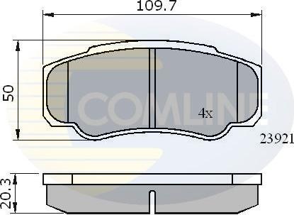 Comline CBP01042 - Комплект спирачно феродо, дискови спирачки vvparts.bg
