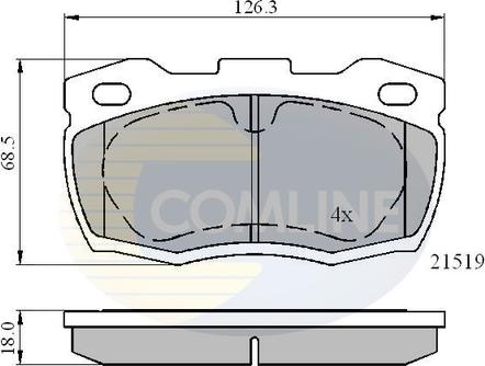 Comline CBP01052 - Комплект спирачно феродо, дискови спирачки vvparts.bg