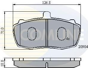 Comline CBP01066 - Комплект спирачно феродо, дискови спирачки vvparts.bg