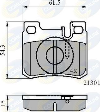 Comline CBP01067 - Комплект спирачно феродо, дискови спирачки vvparts.bg