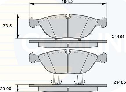 Comline CBP01003 - Комплект спирачно феродо, дискови спирачки vvparts.bg