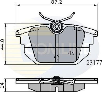 Comline CBP01012 - Комплект спирачно феродо, дискови спирачки vvparts.bg