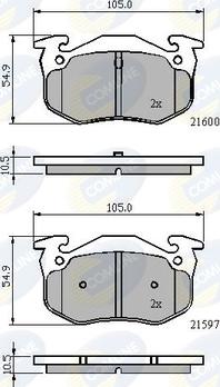 Comline CBP01080 - Комплект спирачно феродо, дискови спирачки vvparts.bg