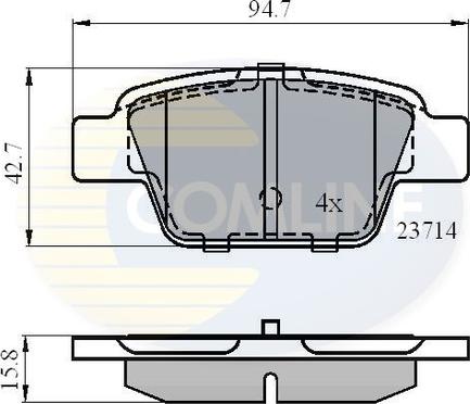 Comline CBP01039 - Комплект спирачно феродо, дискови спирачки vvparts.bg