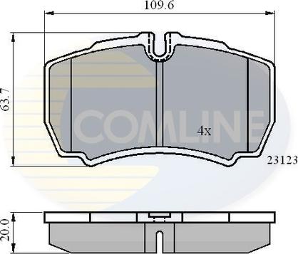 Comline CBP01034 - Комплект спирачно феродо, дискови спирачки vvparts.bg