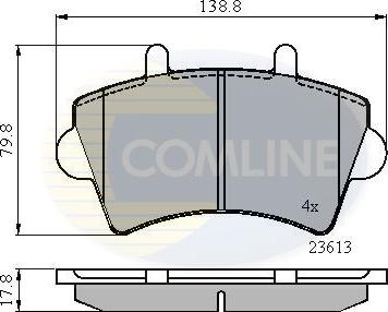 Comline CBP01035 - Комплект спирачно феродо, дискови спирачки vvparts.bg