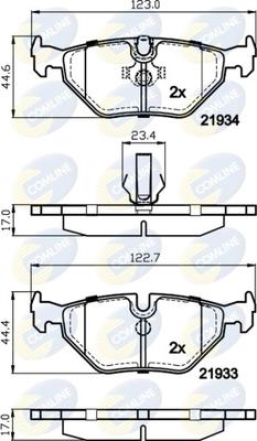 Comline CBP01024 - Комплект спирачно феродо, дискови спирачки vvparts.bg