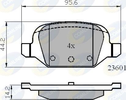 Comline CBP01026 - Комплект спирачно феродо, дискови спирачки vvparts.bg