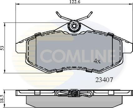 Comline CBP01145 - Комплект спирачно феродо, дискови спирачки vvparts.bg