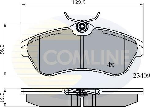 Comline CBP01146 - Комплект спирачно феродо, дискови спирачки vvparts.bg