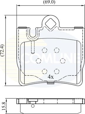 Comline CBP01143 - Комплект спирачно феродо, дискови спирачки vvparts.bg