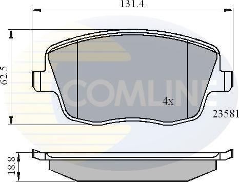 Comline CBP01147 - Комплект спирачно феродо, дискови спирачки vvparts.bg