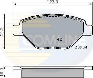 Comline CBP01159 - Комплект спирачно феродо, дискови спирачки vvparts.bg