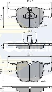 Comline CBP01157 - Комплект спирачно феродо, дискови спирачки vvparts.bg