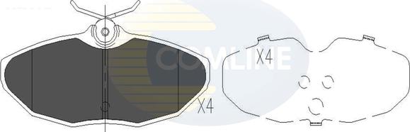 Comline CBP01104 - Комплект спирачно феродо, дискови спирачки vvparts.bg