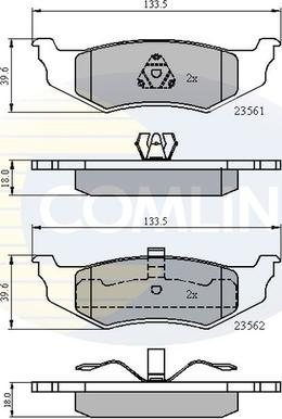 Comline CBP01100 - Комплект спирачно феродо, дискови спирачки vvparts.bg