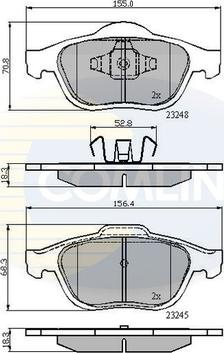 Comline CBP01116 - Комплект спирачно феродо, дискови спирачки vvparts.bg