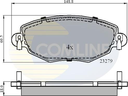 Comline CBP01110 - Комплект спирачно феродо, дискови спирачки vvparts.bg