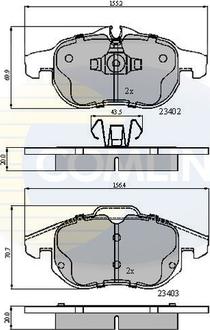 Comline CBP01137 - Комплект спирачно феродо, дискови спирачки vvparts.bg