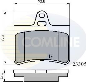Comline CBP01122 - Комплект спирачно феродо, дискови спирачки vvparts.bg