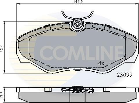 Comline CBP01127 - Комплект спирачно феродо, дискови спирачки vvparts.bg