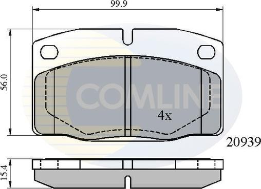 Comline CBP0135 - Комплект спирачно феродо, дискови спирачки vvparts.bg