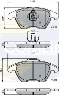 Comline CBP01308 - Комплект спирачно феродо, дискови спирачки vvparts.bg